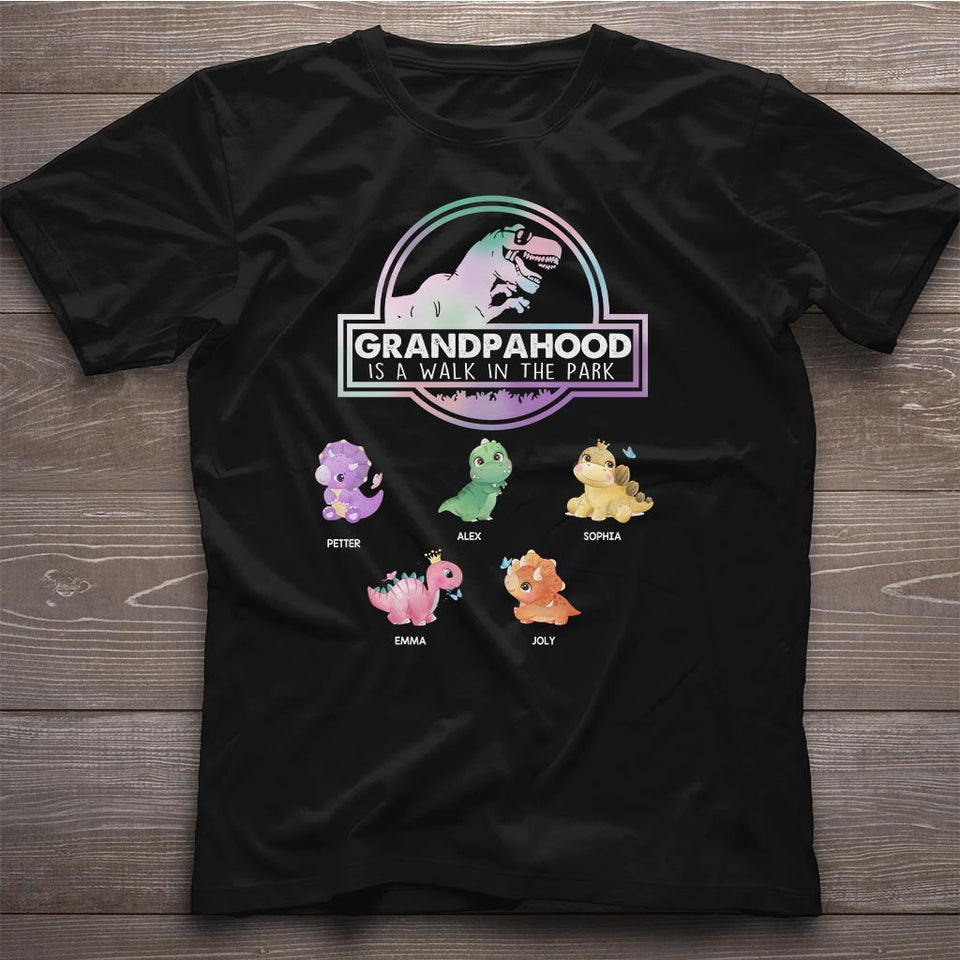 Fatherhood Is A Walk - Gift for dad, grandpa - Personalized T-shirt And Hoodie