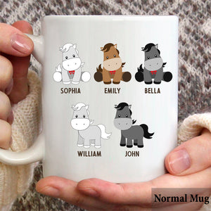 Daddy's Little Ponies - Horse gift for dad,grandpa, husband, him - Personalized Mug