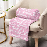 Custom Name Pattern - Gift for granddaughter - Personalized Blanket