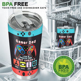 Gamer Dad Like A Regular Dad But Way Cooler - Video Game gift for dad, Gamer - Personalized Tumbler