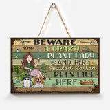 Crazy Plant Lady - Personalized Gardening Rectangle Wood Sign