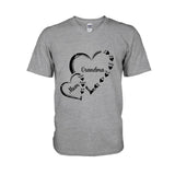 Grandma/Mom/Nana Heart - Personalized Grandma T-shirt And Hoodie