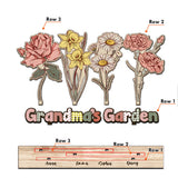 Grandma's Garden Birth Flowers - Gift for grandma - Personalized 1 Layered Big Freestanding