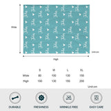 Custom Name Heart Pattern - Personalized Kid Blanket