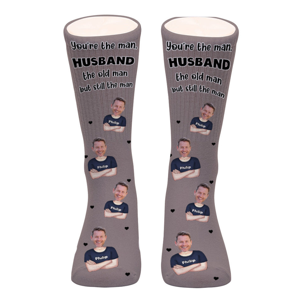 You're The Man - Gift for dad, grandpa, uncle, husband - Personalized Socks