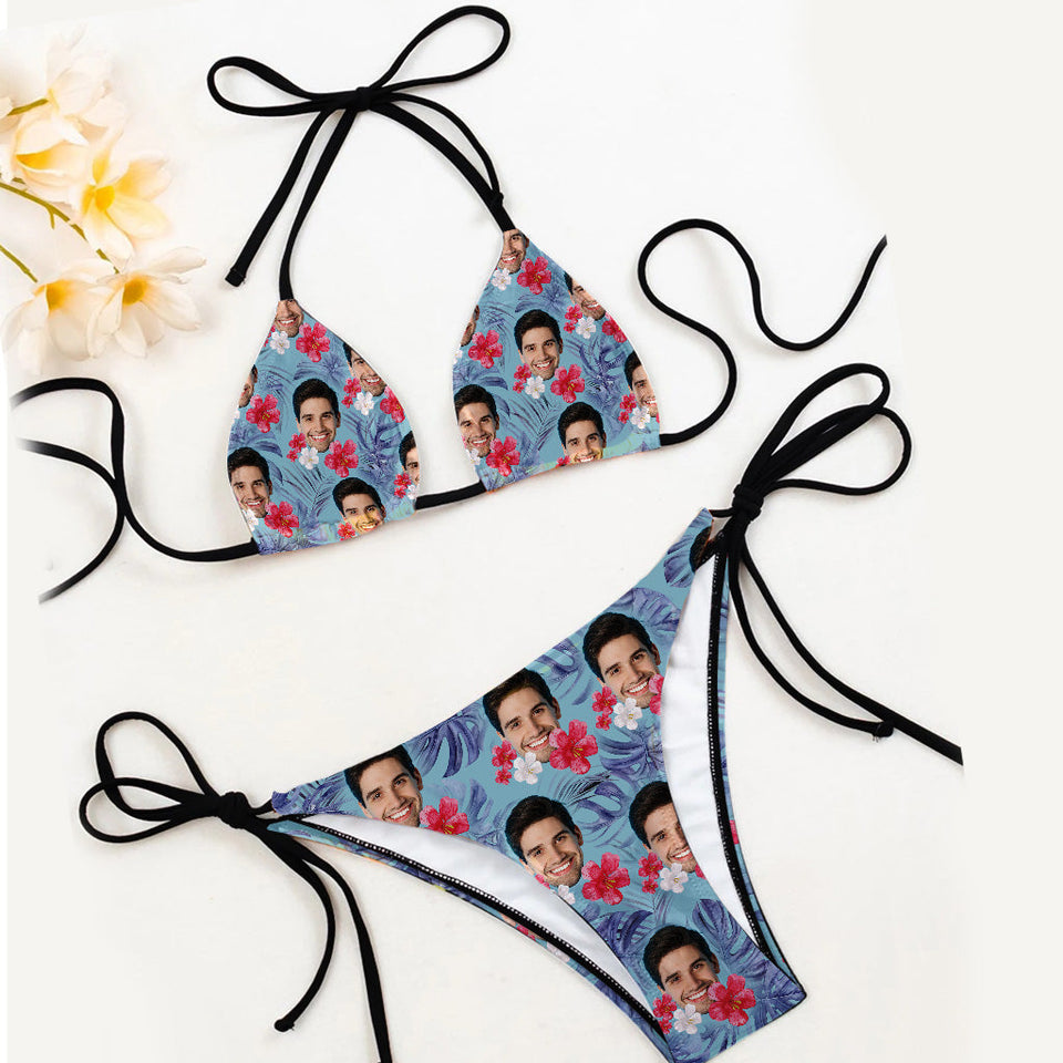 You And Me We Got This - Personalized Sea Lover Triangle Bikini Swimsuit And Men Shorts