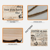 Stepped Up Dad - Gift for step dad - Personalized Wood Sign