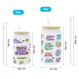 Nurse Daily Affirmation - Personalized Nurse Can Glass