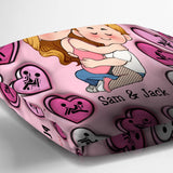 My Favorite Place Is Inside Your Hug Heart Candy - Personalized Couple Throw Pillow