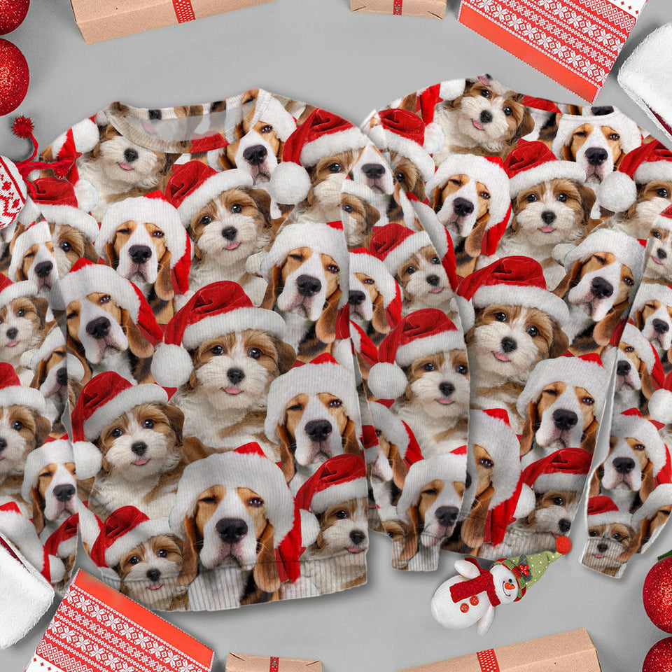 Merry Christmas - Gift for dog lovers - Personalized Ugly Sweater