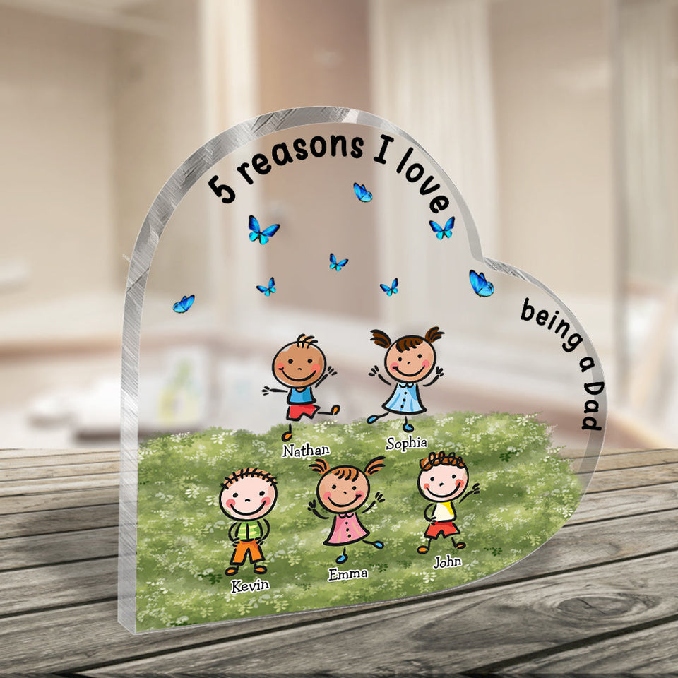 Love Being A Grandma - Gift for grandma, mom, aunt, grandpa - Personalized Custom Shaped Acrylic Plaque