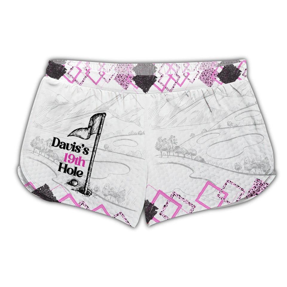 Custome Name 19th Hole - Personalized Golf Women Shorts