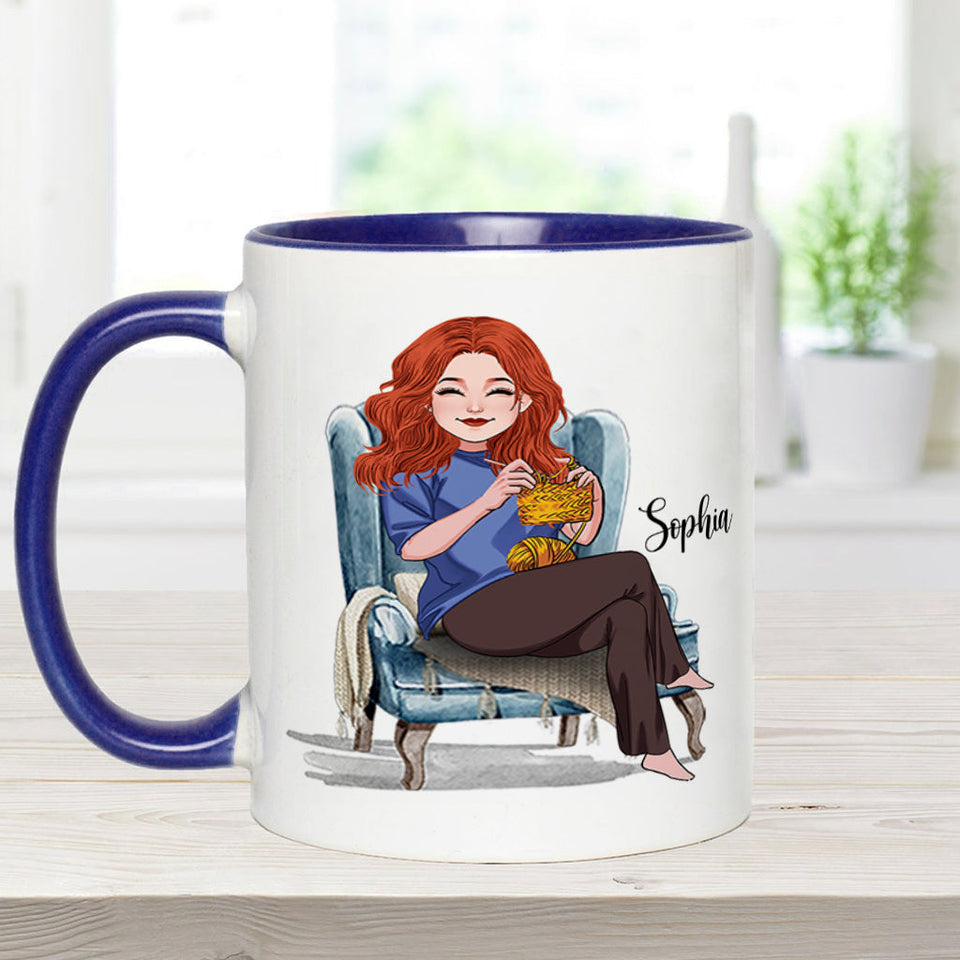 I'm A Hooker On My Spare Time - Personalized Crocheting Accent Mug