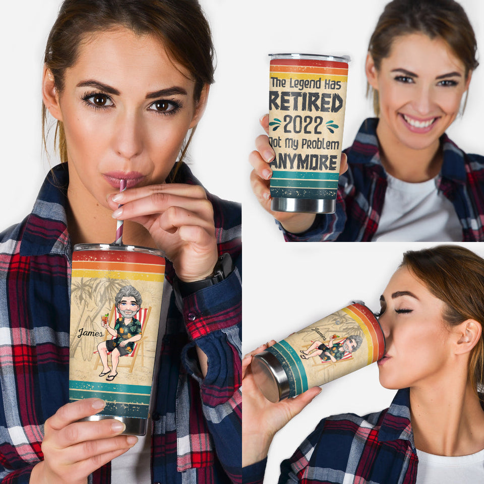 The Legend Has Retired - Personalized Retired Tumbler