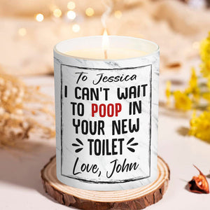 Congrats On Your New House - Personalized Housewarming Candle With Wooden Lid