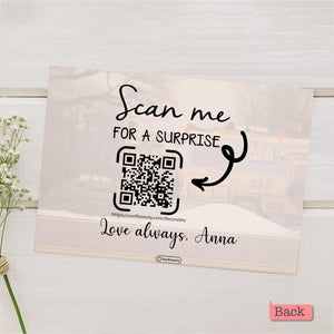 Merry Christmas Photo Custom - Personalized QR Greeting Card