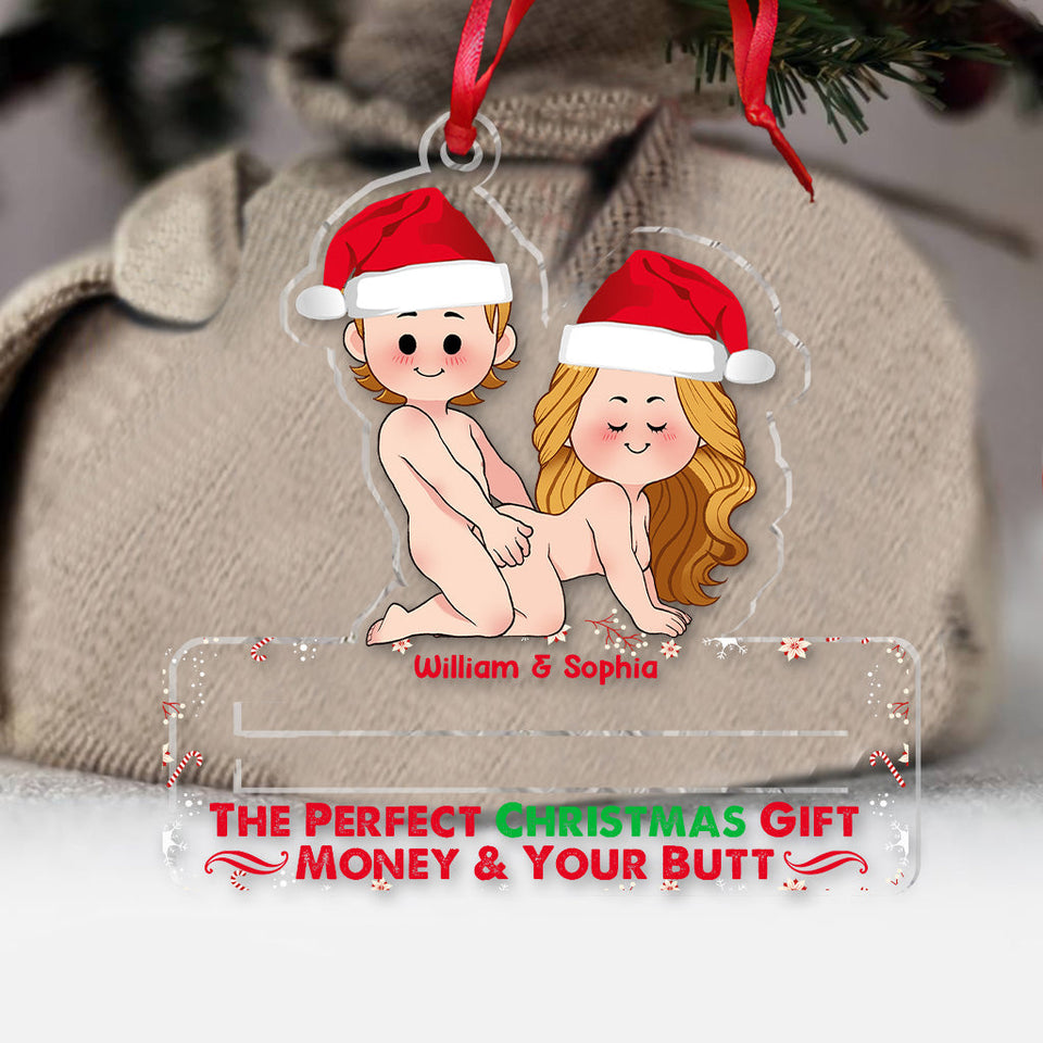 The Perfect Christmas Gift - Personalized Couple Transparent Ornament