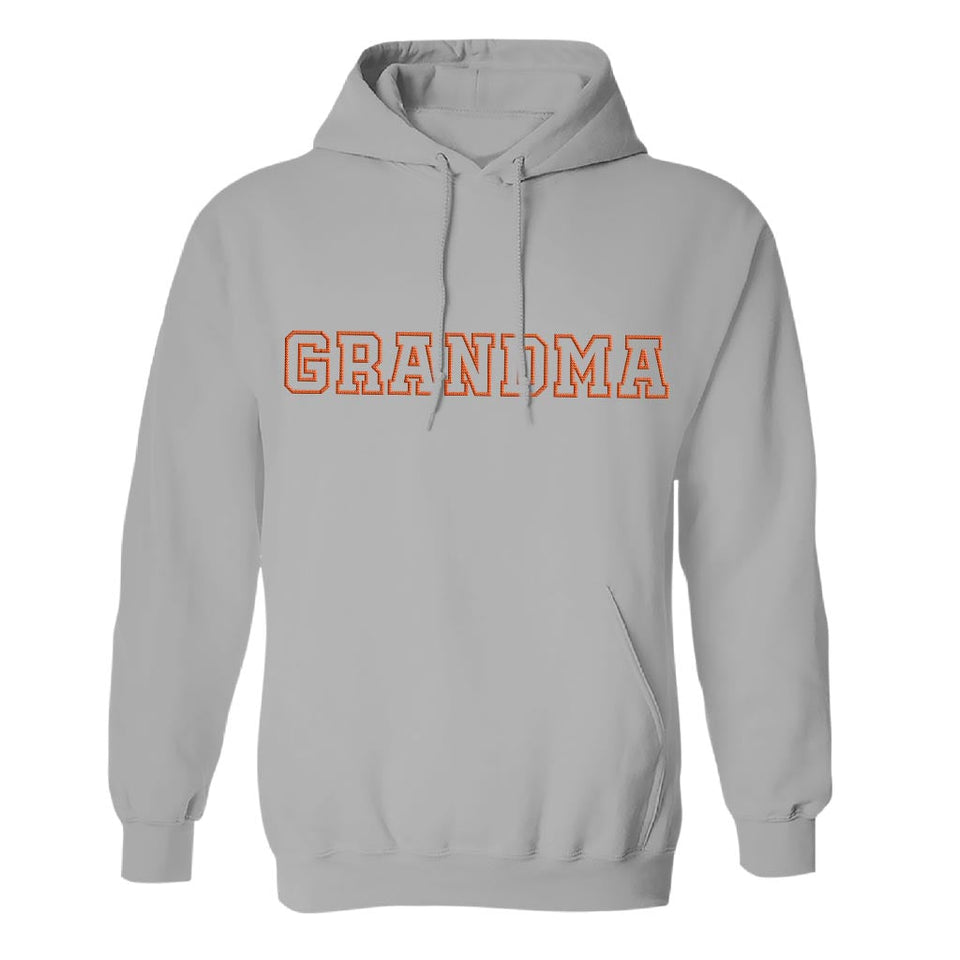 Custom Name - Personalized Grandma Embroidered Hoodie