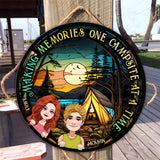 Making Memories - Personalized Camping Round Wood Sign