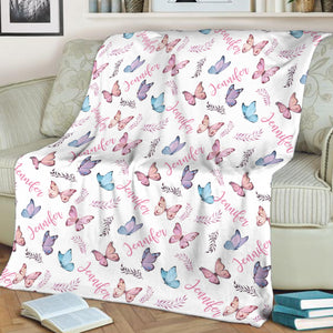 Butterfly Custom Name - Personalized Step Mom Blanket