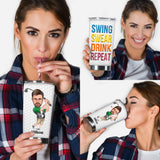 Swing Swear Drink Repeat - Personalized Golf Tumbler