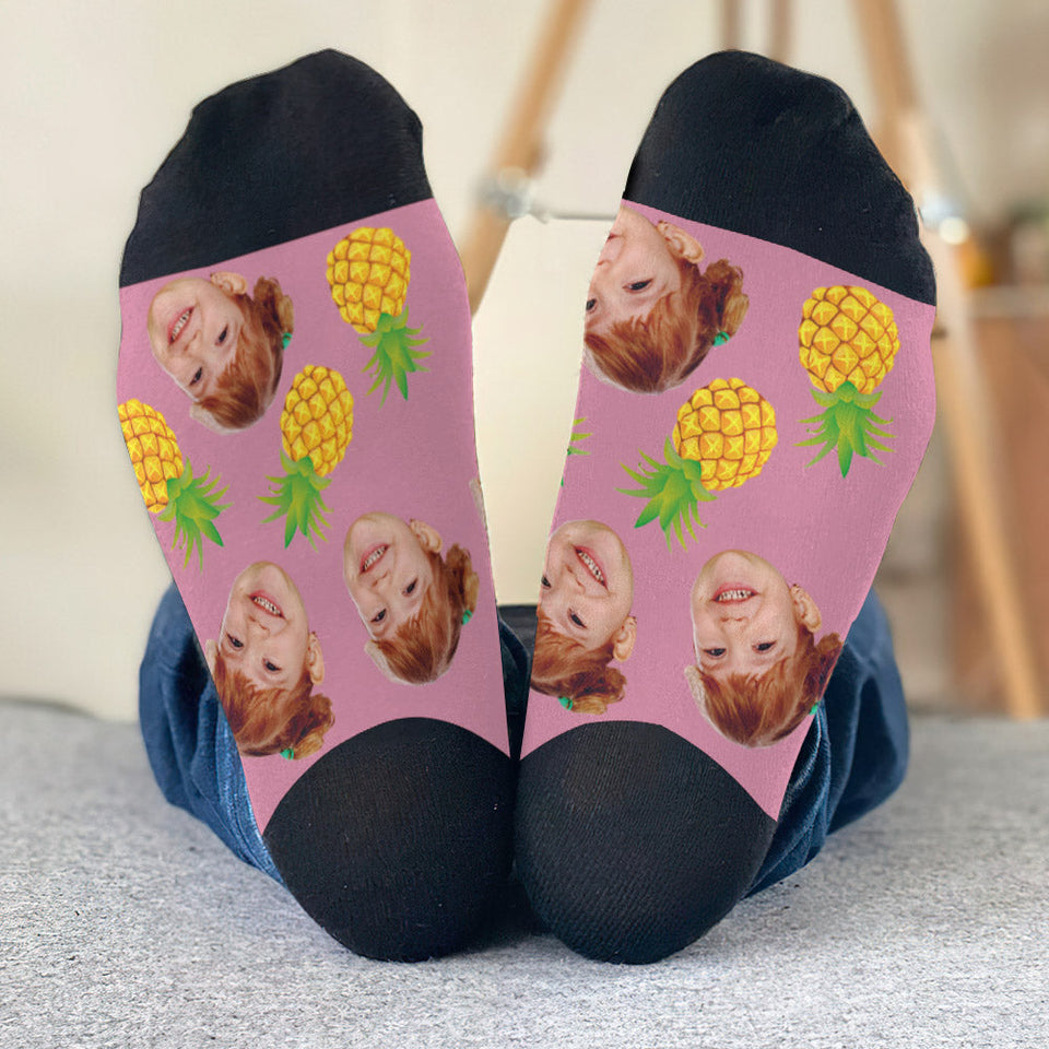 Funny Icon Pattern - Personalized granddaughter Socks