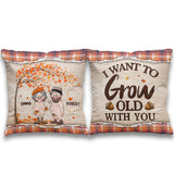 I Want To Grow Old With You - Personalized Couple Throw Pillow