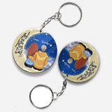To The Moon And Back - Gift for grandma, mom, dad, grandpa - Personalized Keychain