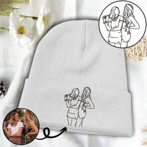 Custom Photo - Personalized Daughter Embroidered Beanie