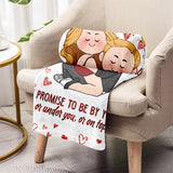 I Promise To Be By Your Side - Personalized Couple Blanket