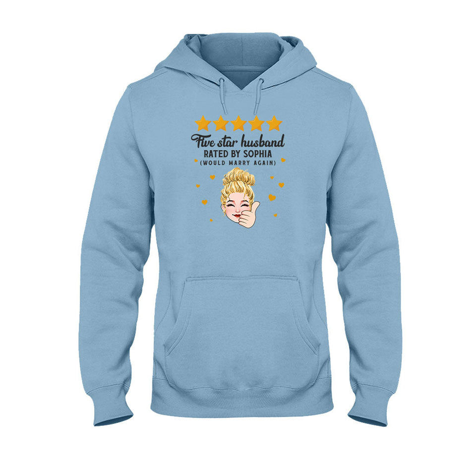 Five Star Husband Wife - Personalized Husband And Wife T-shirt And Hoodie