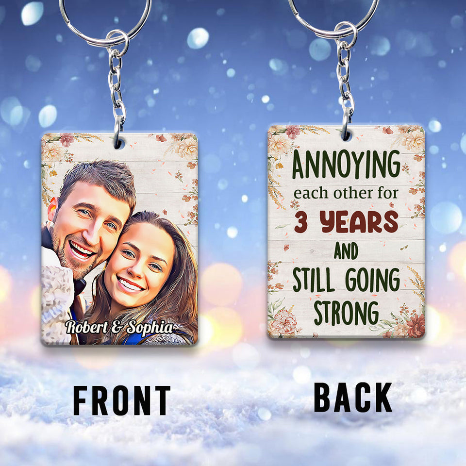 Annoying Each Other - Personalized Couple Keychain