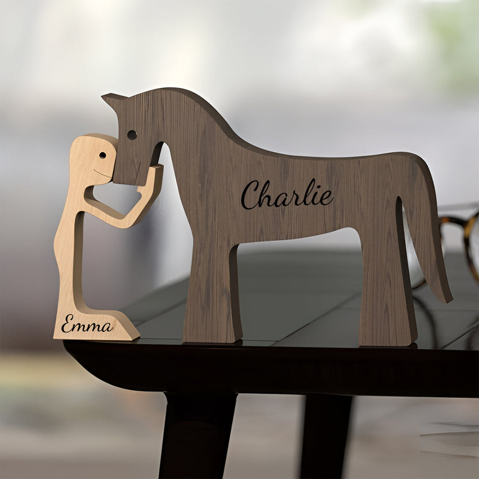 You & Me And The Dog - Personalized Couple Decorative Figures