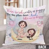 Roses Are Red Water Is Soggy - Personalized Couple Throw Pillow
