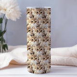 Cute Cat Dog Pet Photo Pattern - Gift for cat lovers, dog lover - Personalized Skinny Tumbler