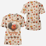 One Thankful Grandma - Personalized Grandma All Over Shirt