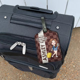 Collect Moments Not Things - Personalized Travelling Leather Luggage Tag