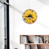 Sunflower Grandma And Grandkids - Personalized Grandma Wall Clock
