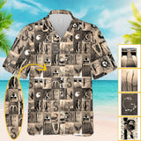 Vintage Fishing Alphabet - Personalized Fishing Hawaiian Shirt