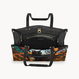 Black Cat - Personalized Black Cat Leather Handbag