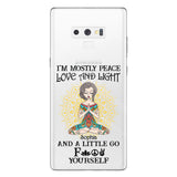 I’m Mostly Peace Love And Light - Personalized Yoga Clear Phone Case