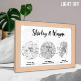 Hello Will You I Do - Personalized Husband And Wife Light Photo Frame