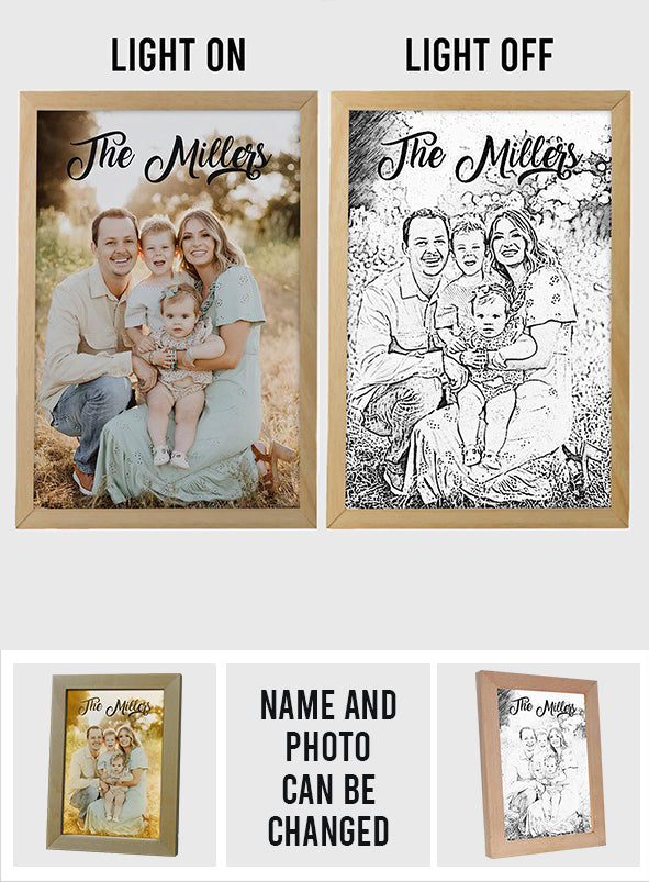 Love Family - Personalized Family Light Photo Frame