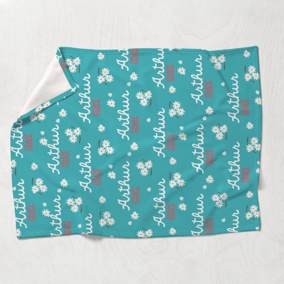 Daisy Custom Name - Personalized Kid Blanket