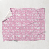 Custom Name Pattern - Personalized Couple Blanket