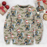 Fishing Christmas - Personalized Fishing Ugly Sweater