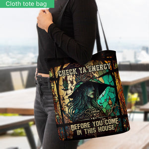 Check Ya Energy - Personalized Witch Tote Bag