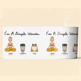 I'm A Simple Woman - Yoga gift for dog lover, cat lover, cat lover - Personalized Candle With Wooden Lid