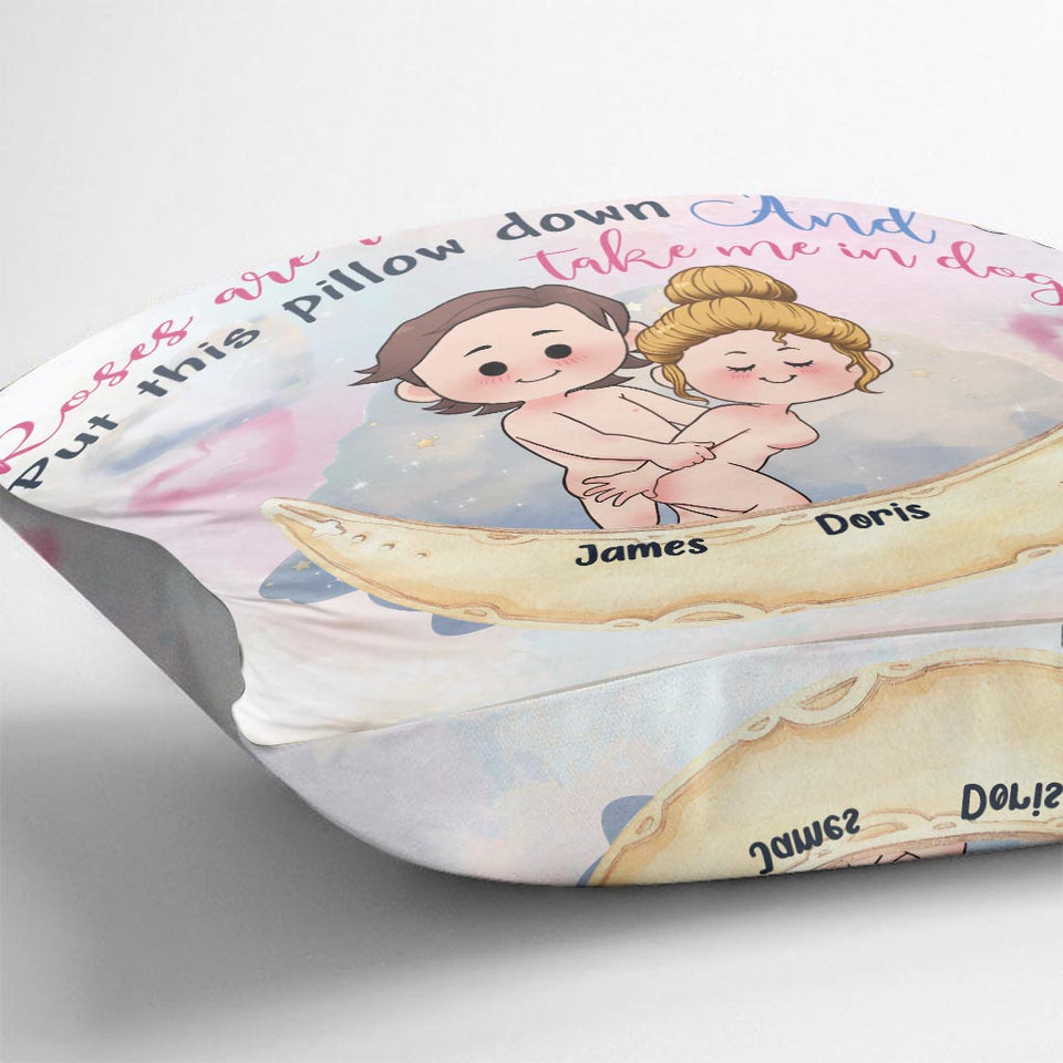 Roses Are Red Water Is Soggy - Personalized Couple Throw Pillow