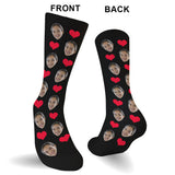 Custom Face Heart Pattern - Personalized Step Mom Socks